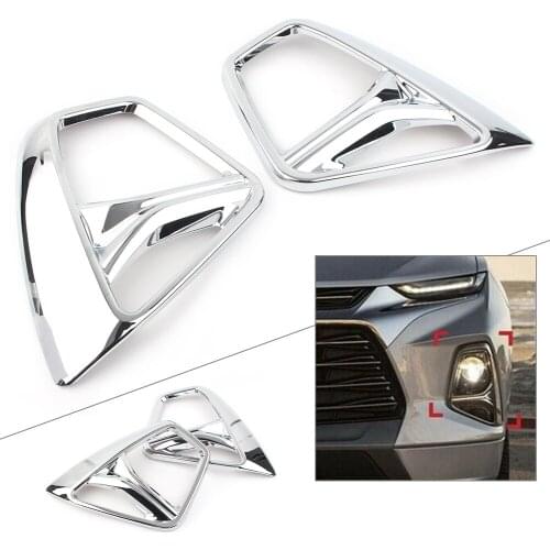 For Chevy Chevrolet Blazer 2019 2020 Auto Accessories Front Fog Light Frame Lampshade ABS Plastic