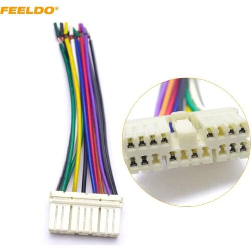 FEELDO Car Audio Radio Stereo Wiring Harness Adapter Male Plug For Daewoo Ssang Yong Actyon/Korando Chevrolet Spark #HQ5691