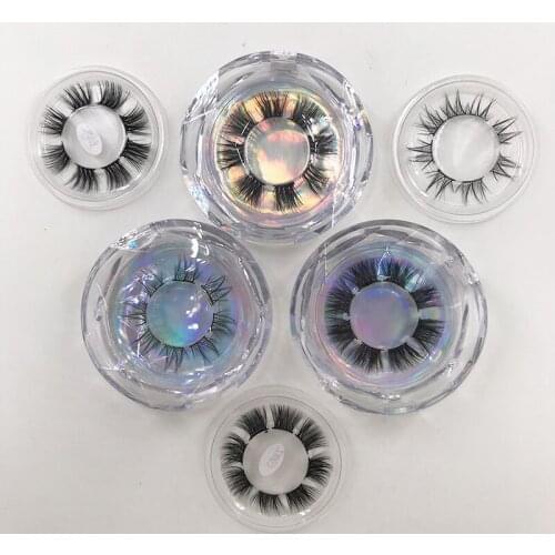 Hot Sale 8 Segment Lashes Wispy Fluffy Long Natural Handmade False Eyelashes Grafting & Daily Dual Use eye makeup