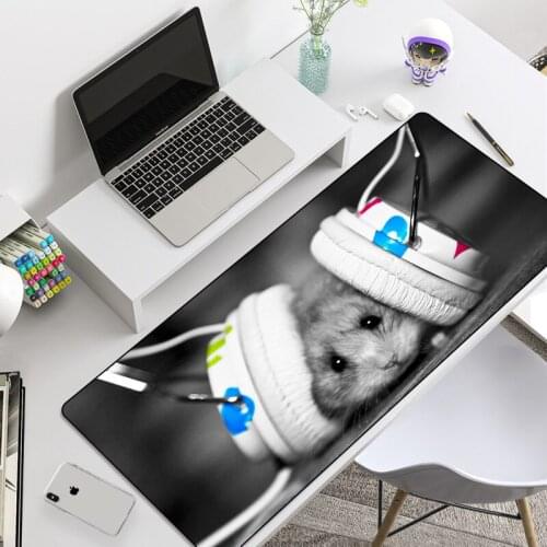 Anime Cute Pet Cute Hamster HD Couple Mouse Pad Game Accessories Computer Game Table Mat Desktop Decoration Mouse Pad XXL 40X90