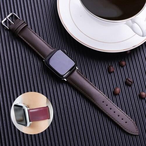 Leather Straps For Apple Watch Series 6 SE 5 4 3 2 1 Smart Bracelet Band Loop For Apple Watch 38 42mm 40 44mm Wristband Correa