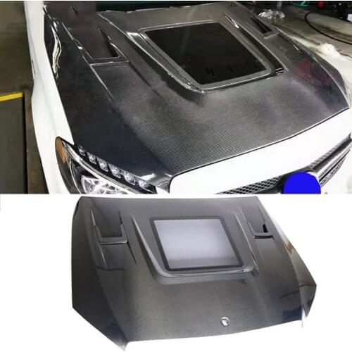 Carbon Fiber Engine Bonnet Hood Cover For Mercedes-Benz C-Class W205 C180 C200L C260L Automobile Repacking Transparent Cover