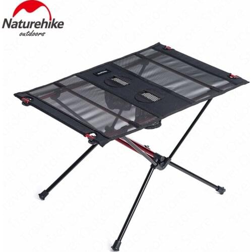 Naturehike Lightweight Camping Table Portable Foldable Table Outdoor Patio Picnic Table Folding Fishing Desk With Water Cup Bags