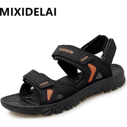 Summer Shoes Men Leather Classic Sandals Shoes Men Rome High Quality Comfort Slipper Beach Walking Shoes Outdoor Sneakers Men