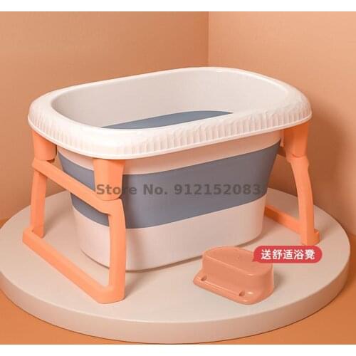 Babyhood / Century Baby Bath Bucket Baby Bath Basin Two In One Foldable Bath Bucket Bh-324