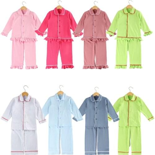New arrival 2020 cotton long sleeve fall winter sleepwear kid pajamas sets christmas toddler boys and girls pyjamas
