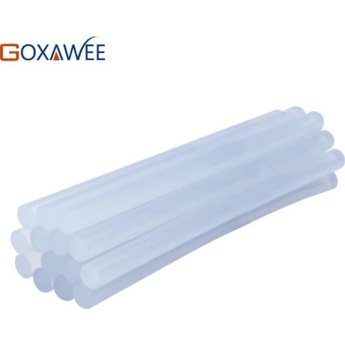 GOXAWEE 30PCS Non-Toxic Transparent Hot Melt Glue Sticks for Heat Pistol Glue with 7mm 11mm Dia DIY Repair Tools
