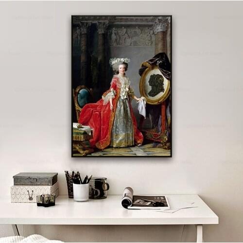 Portrait of Madame Adélaïde Classical Oil Paintings Print On Canvas Art Prints European court Canvas Paintings For Living Room