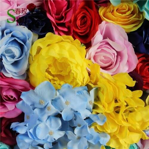 SPR colorful flower wall panels for party event wedding artificial flower wall decorative flowers