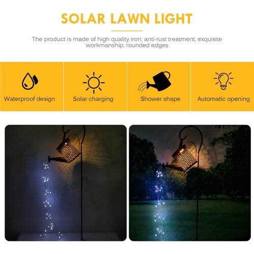 Solar LED garden light Lantern Hanging Garden Decoration Outdoor Watering Can String Lamp Waterproof Solar Powered lamp