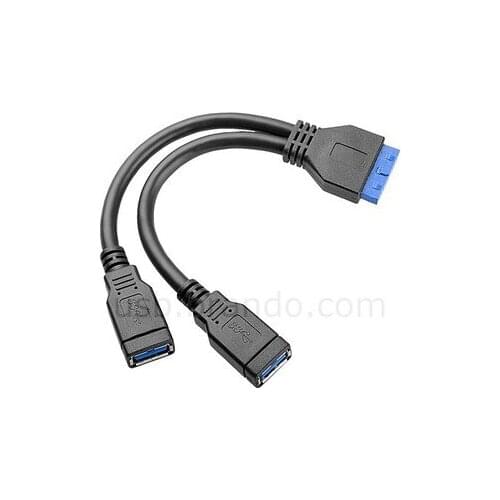 USB3.0 20pin adapter cable usb3.0 turn switch board connectors 20-pin to two extended lines USB3.0