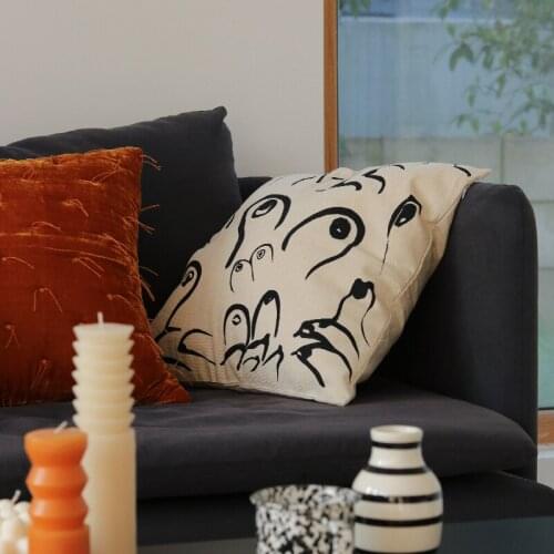 Funny Pillow Case Cotton Decorative Back Rest Cushion Cover Pillowcase Geometric Pillow Cases for Home Hotel Studio 50x50cm