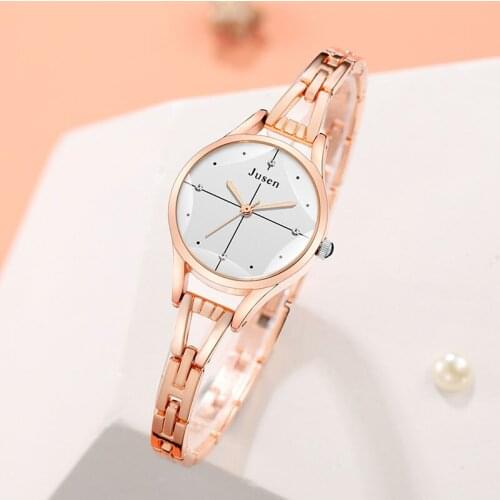 Lady small bracelet watch fashion alloy thin strap quartz watch female college feng rhinestone female student watch