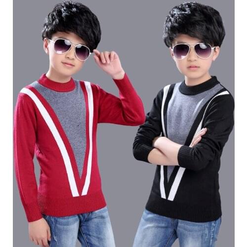 Winter Keep warm Cotton products clothing Boys Girls Sweater O-Neck pullover Sweater Kids clothes childrens Sweater Clothes