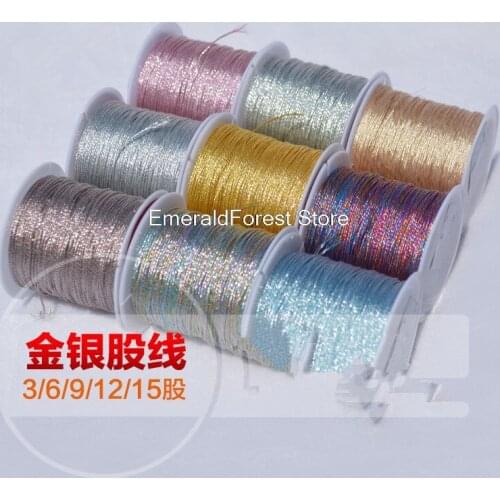 Gold wire, silver strand winding, color DIY hand fittings Bracelet woven red rope, Chinese knotted jade thread