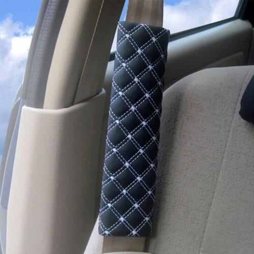 1Pc New Car Seat Belt Strap Soft Shoulder Pads Cover Red Faux Leather Cushion Harness Pad Protector Children Safety Strap