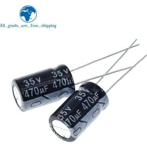 10PCS Higt quality 35V470UF 10*17mm 470UF 35V 10*17 Electrolytic capacitor