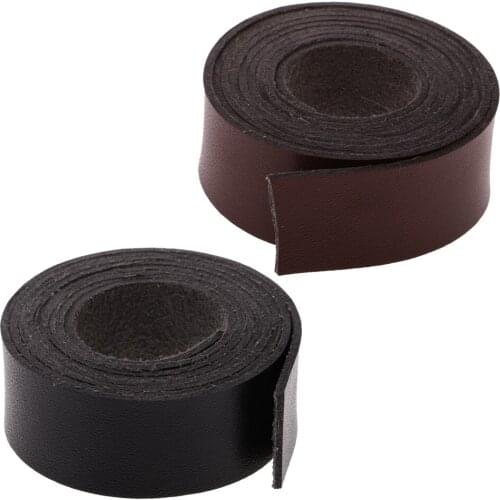 2 Pieces 2m Long 20mm Wide Faux Leather Strap Strip PU Leathercraft DIY Supplies