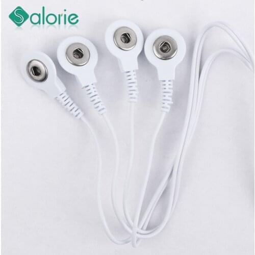 4.0mm 2/4heads Connection Cable for Tens Massager Electrotherapy Electrode Lead Wires Massage & Relaxation