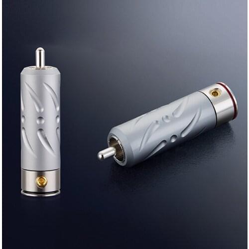 VIBORG Red Copper Rhodium Plated Hi-End RCA Plug 4pieces