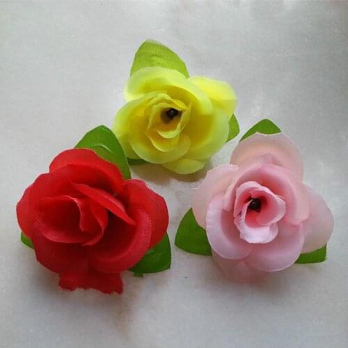 50PCS/lot 8CM Silk Small Rose Decorative Flower Artificial Flowers for Party holding a wedding decoration DIY gift box material