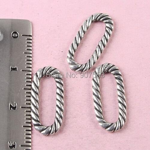 80pcs Tibetan silver knit with "0" charm finding h1727