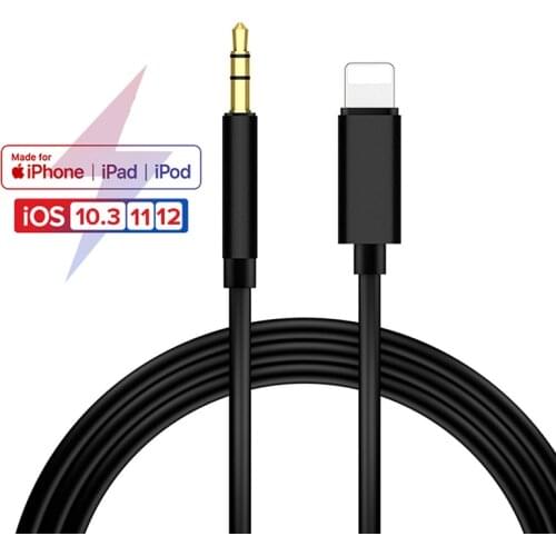 LLANO AUX Audio Cable 8 Pin To 3.5 mm Jack Speaker Kable For iPhone 12 Car Headphone Headset Aux Converter Audio Jack Cord