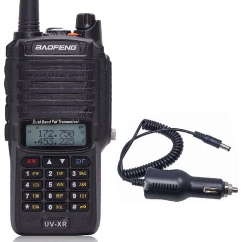 Baofeng UV-XR 10W High Power 4800mAh Battery IP67 WaterProof Antidust Dual Band Walkie Talkie Two Way Radio+One Car Charge Cable