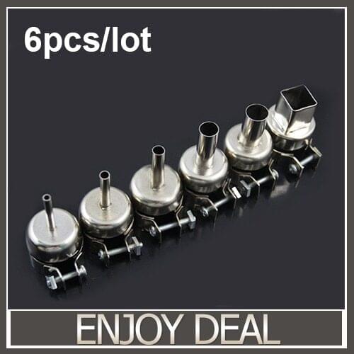 Free Shipping 6pcs/lot Round BGA Nozzle 3/4/5/8/10/12mm universal 858 BGA soldering station HOT AIR GUN for AOYUE ATTEN SAIKE
