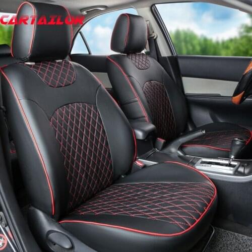 CARTAILOR car seat cushions custom fit for skoda superb seat covers interior accessories PU leather cover car seats protector