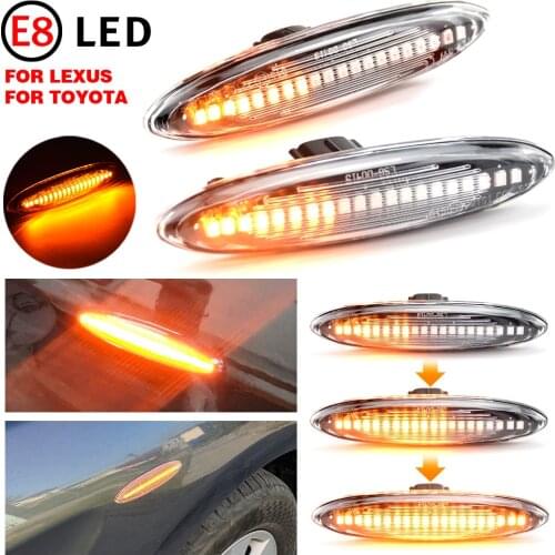 Dynamic Side Marker Sequential Turn Signal Light For Lexus IS250 IS350 SC430 Toyota MARK X REIZ CROWN UZZ40 Highlander Camry 40