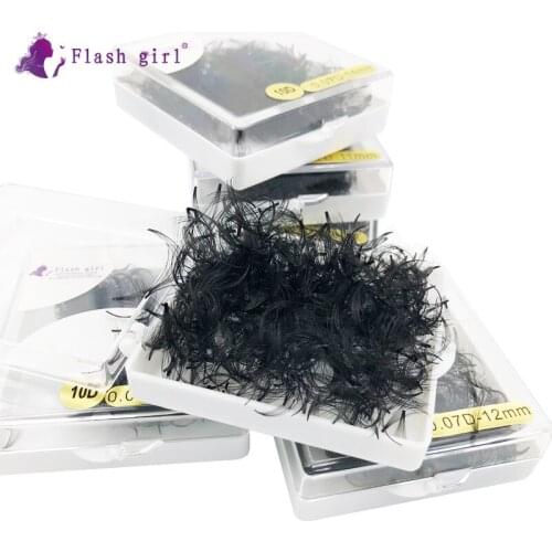 Flash Girl High Quality Eyelash Extension 10D Short Stem Eyelash Extensions Russia Volume Lashes Individual Eyelashes Extension