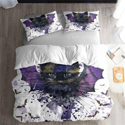 HELENGILI 3D Bedding Set Halloween Print Duvet cover set bedclothes with pillowcase bed set home Textiles #YC-113