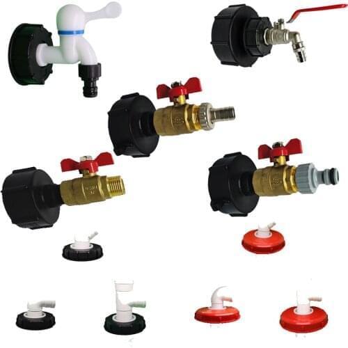 IBC Water Tank Adapter For Plastic Faucet Replacement Valve Fittings Household Garden Water Connector Drain Faucet Adapter