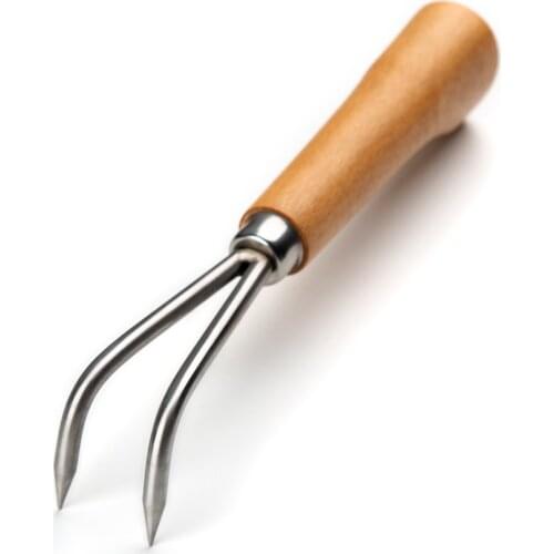 Garden Tools Bonsai tools JTG-05 hook wooden handle stainless steel hook robust very firm and durable made by Tian Bonsai