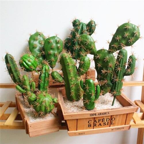 1Pc Foam Cactus Artificial Plants Tropical Green Succulent Fake Plants Desktop Bonsai Party Decoration Bathroom Accessories