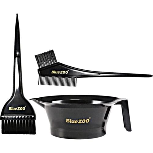 DIY Hair Coloring Hairdressing Bowl Dye Paint Brush Plastic For Styling Tools