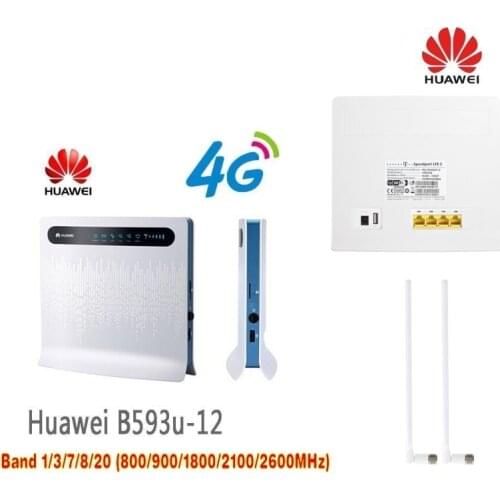 Lot of 100pcs Huawei B593u-12 4G LTE Wireless CPE Router Gateway 100Mbps WiFi Hotspot SIM Card+2pcs B593 4g antenna,DHL shipping