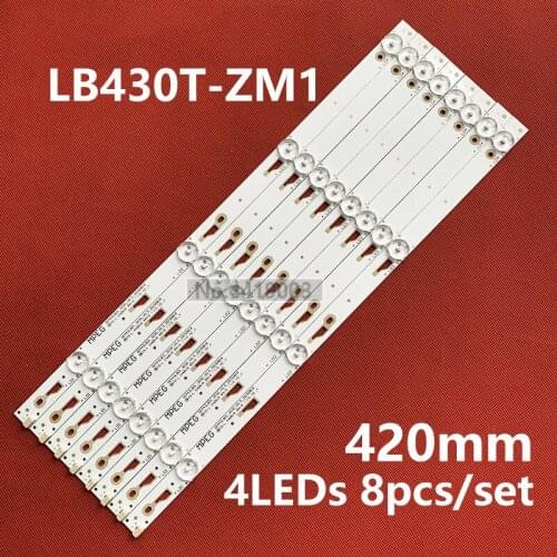 3set-24pcs LED bar backlight strip 4lamp for T CL D43A710 43inch L43F3800A L43F2800A L43F2820E 0EM43LB01-3030-V0.2 4C-LB430T-ZM1