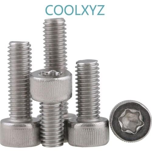 M3M4M5 304 Anti-theft and Anti-disassembly Inner Plum Blossom Cup Head Screw Hexagon Flower Cylindrical Head Screw GB2671 25Pcs