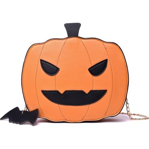 Newhotstacy Bag 07222021 Ladies Funny new pumpkin chain bag single shoulder bag