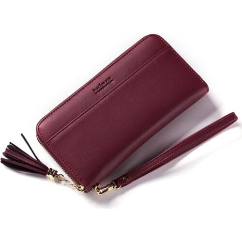 New Women PU Leather Wallets Female Long Zipper Purses Phone Wallet Wristlet Bag Large Capacity Coin Card Holder Clutch Carteras