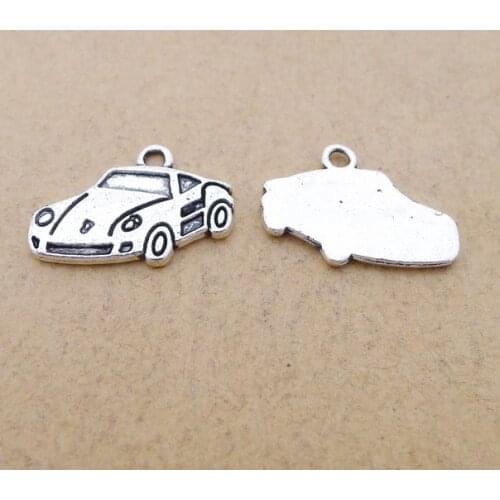 20pcs/Lot 20x14mm Sports Car Charms Antique Silver Color Car Pendants for DIY Jewelry Making Charm