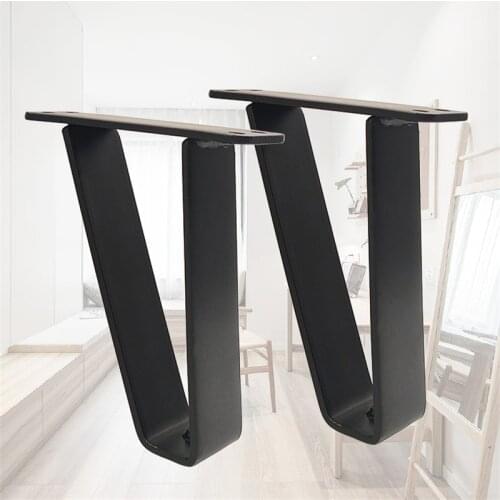 4Pcs/Set Simple Triangle Modern Furniture Wire Legs Carving TV Cabinet Seat Sofa Hairpin Table Legs Iron Black Legs For Table