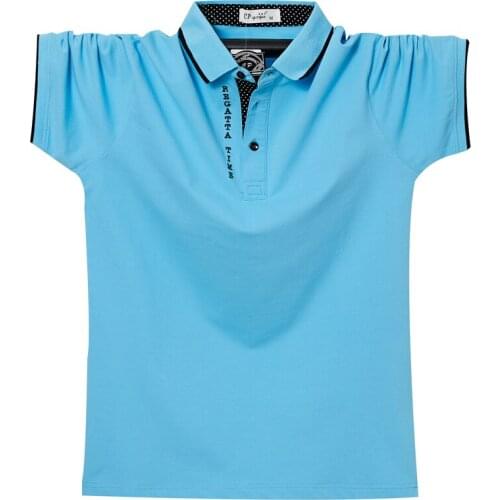 Summer Men Polo Shirt Mens Classic Solid Polo Shirts Cotton Shirt Large Size Casual Fashion Men Plus 6XL 5XL XXXXL