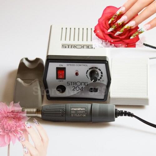 Dental Lab, Die, Nail File, Hobby, Jelwelry, Wood Fine Carving, Grinding, Polishing Micromotor Strong 204 & Marathon SDE-H35SP1