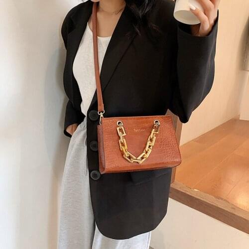 Bag for Women Gold Chain Handbag Stone Pattern Leather Crossbody Bag Designer Luxury Shoulder Bag Messenger Bag Mini Purses