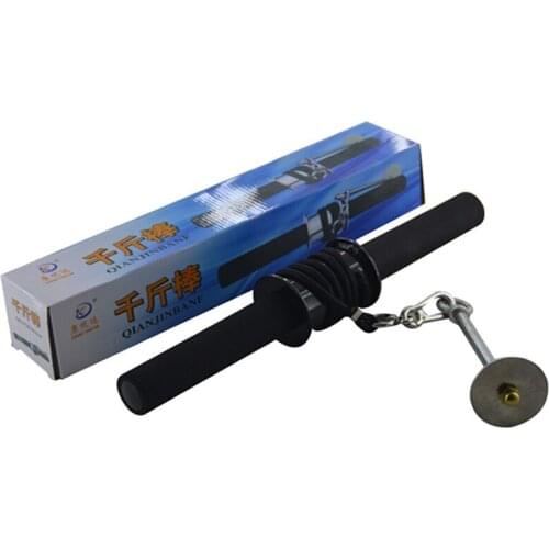 Gym Fitness Forearm Trainer Strengthener Hand Gripper Strength Exerciser Weight Lifting Rope Waist Roller Power Stick