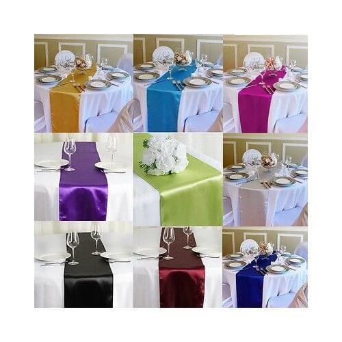 Top Quanlity silk-like satin table runner decoration for wedding party banquet Fashion