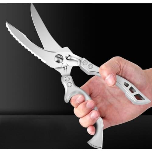 1pcs Chicken Bone Scissors Thicken Kitchen Scissors Multifunctional Food Vegetable Fishing Cooking knife Aluminum Alloy Scissors